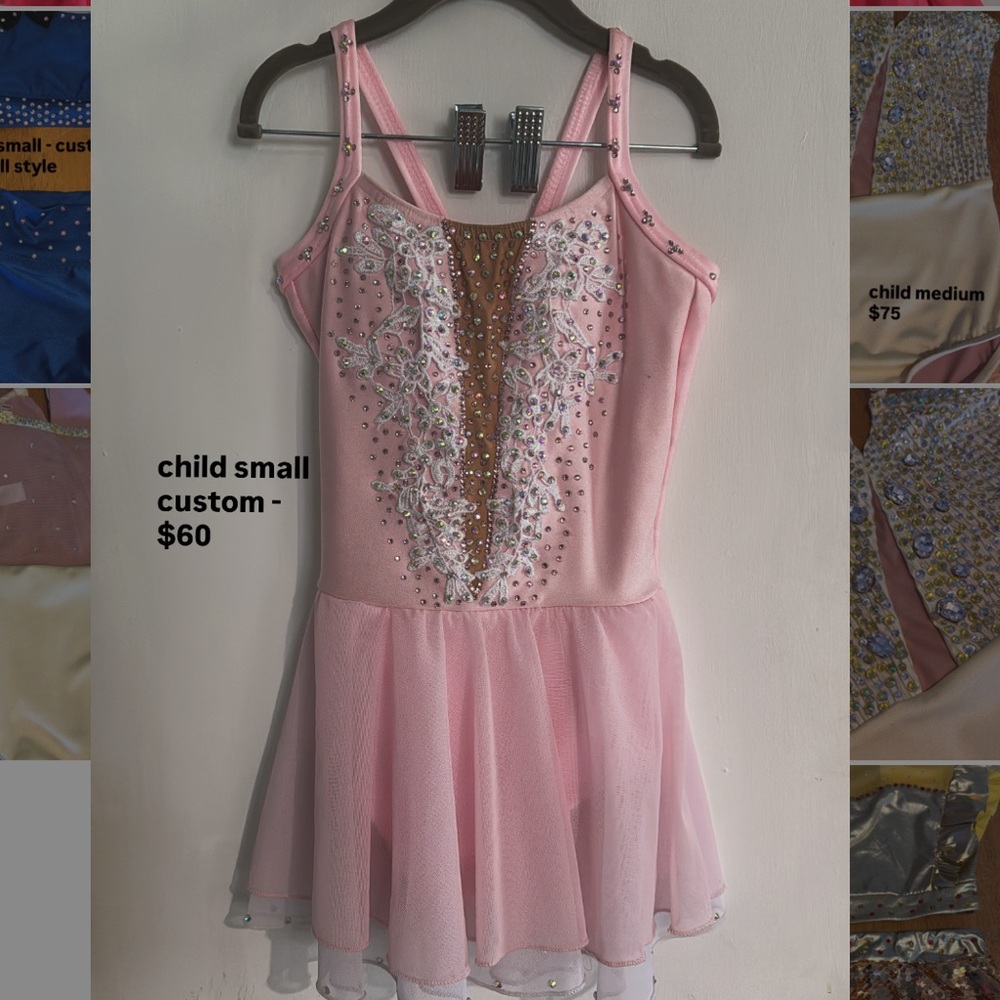 Pink Embellished Kids Dance Costume